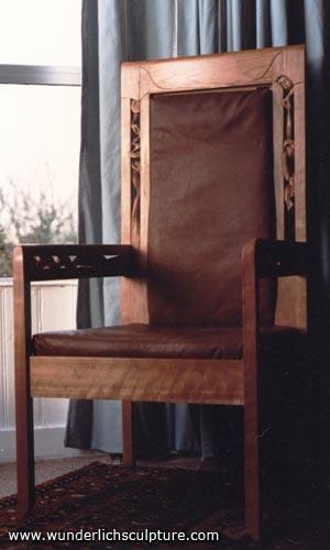 Photo: Armchair in Cherrywood & Leather